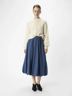 OBJECT Kjolar*BALLONG MIDIKJOL Dark Denim