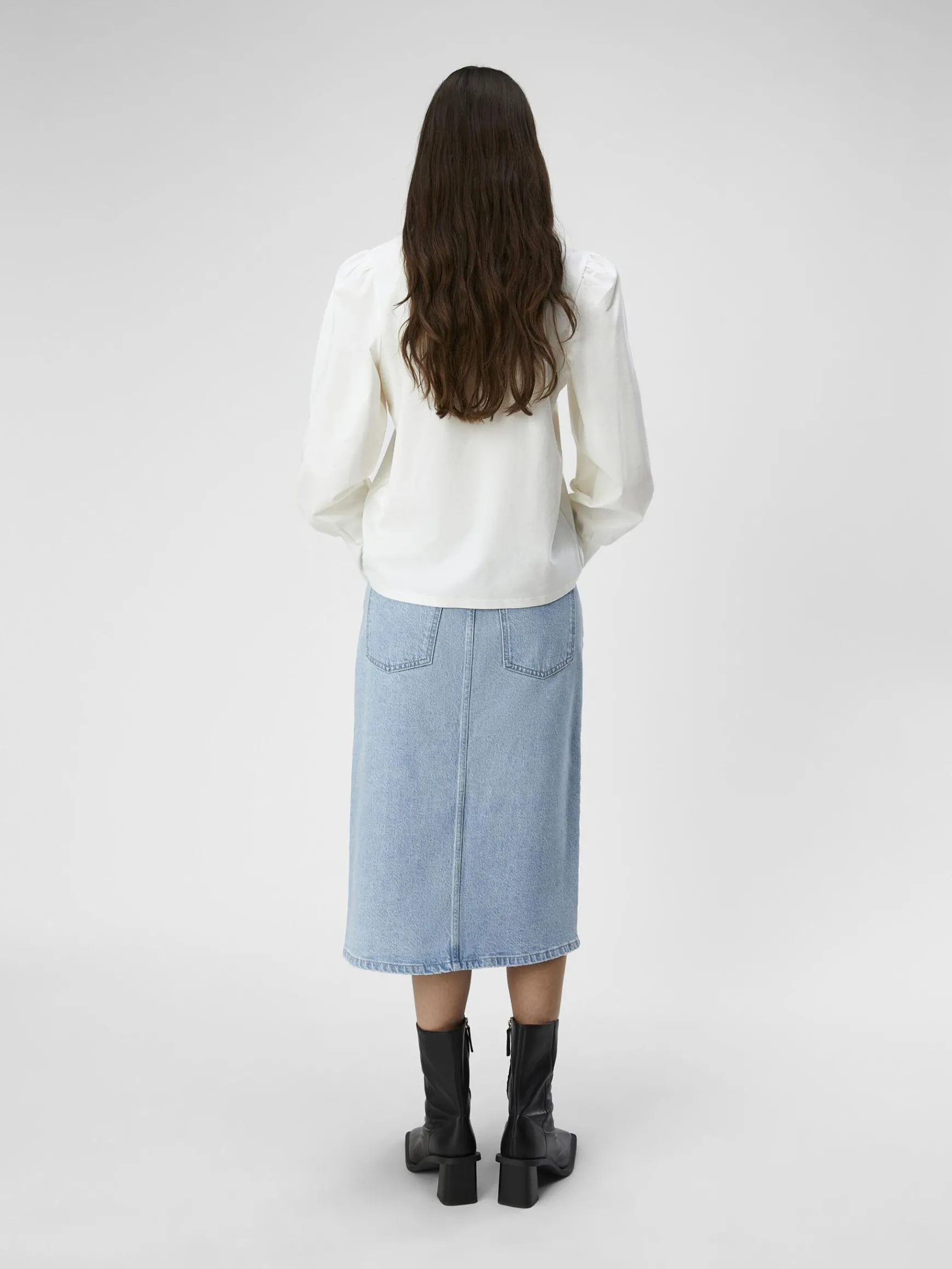 OBJECT Skjortor|Toppar*BALLONGÄRMAD TOPP Cloud Dancer