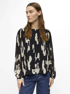 OBJECT Skjortor|Toppar*BALLONGÄRMAR BLUS Black