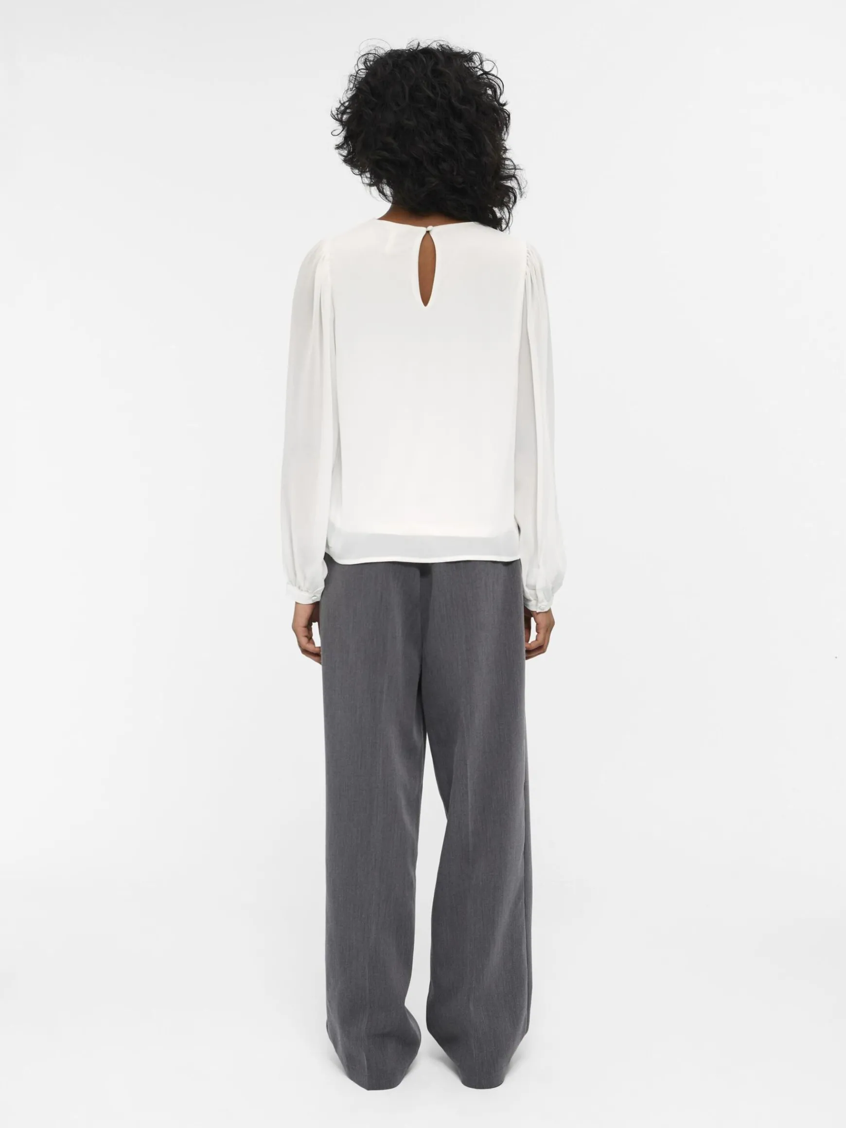 OBJECT Skjortor|Toppar*BALLONGÄRMAR BLUS Cloud Dancer