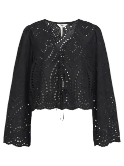 OBJECT Skjortor|Toppar*BRODERIE ANGLAISE BLUS Black