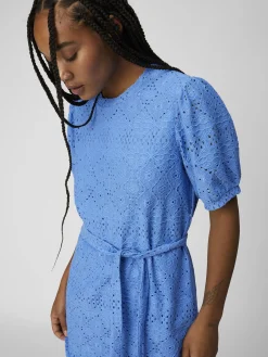 OBJECT Klänningar*BRODERIE ANGLAISE KORT KLÄNNING Provence