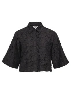 OBJECT Skjortor|Toppar*BRODERIE ANGLAISE SKJORTA Black