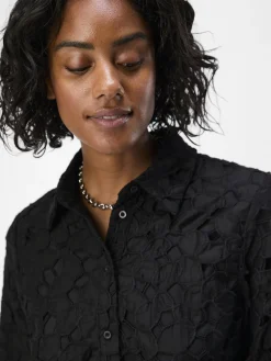 OBJECT Skjortor|Toppar*BRODERIE ANGLAISE SKJORTA Black