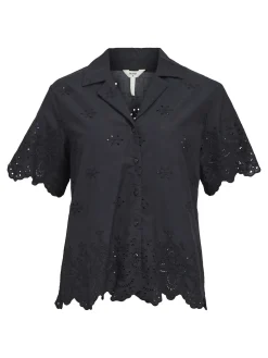 OBJECT Skjortor|Toppar*BRODERIE ANGLAISE SKJORTA Black