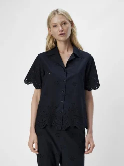 OBJECT Skjortor|Toppar*BRODERIE ANGLAISE SKJORTA Black