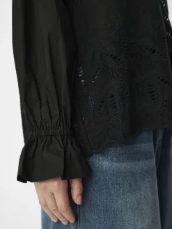 OBJECT Skjortor|Toppar*BRODERIE ANGLAISE SKJORTA Black