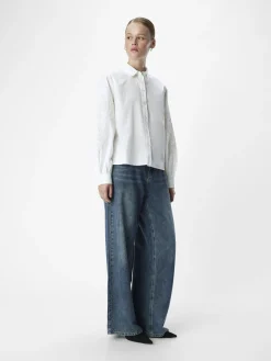 OBJECT Skjortor|Toppar*BRODYRPRYDD SKJORTA White