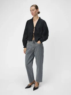 OBJECT Skjortor|Toppar*BRODYRPRYDD SKJORTA Black