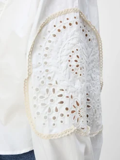 OBJECT Skjortor|Toppar*BRODYRPRYDD SKJORTA White Sand