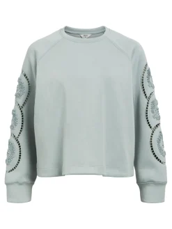 OBJECT Toppar*BRODYRPRYDD SWEATSHIRT Slate