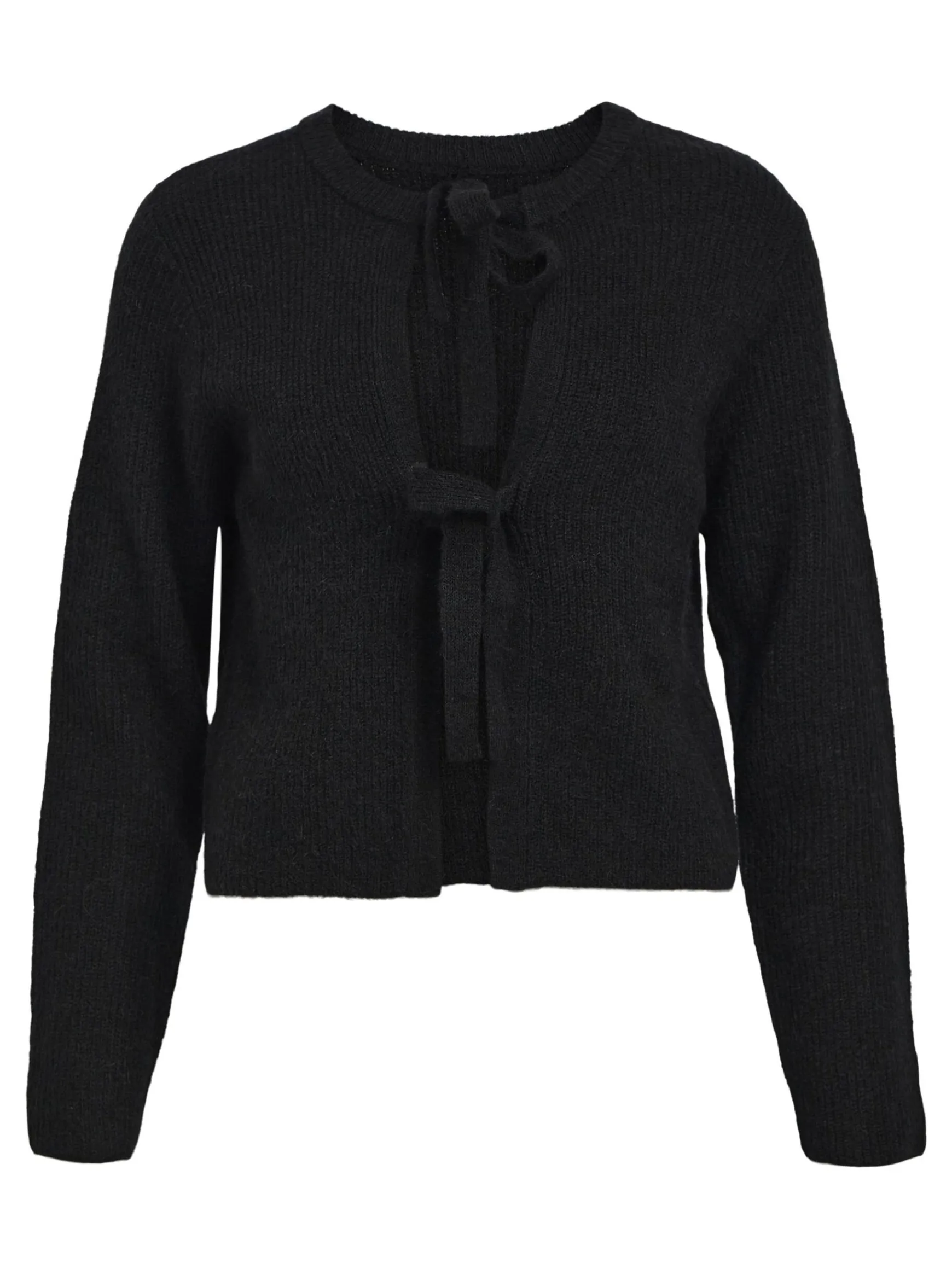 OBJECT Cardigans*CROPPAD ULLBLANDNING KOFTA Black