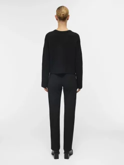 OBJECT Cardigans*CROPPAD ULLBLANDNING KOFTA Black