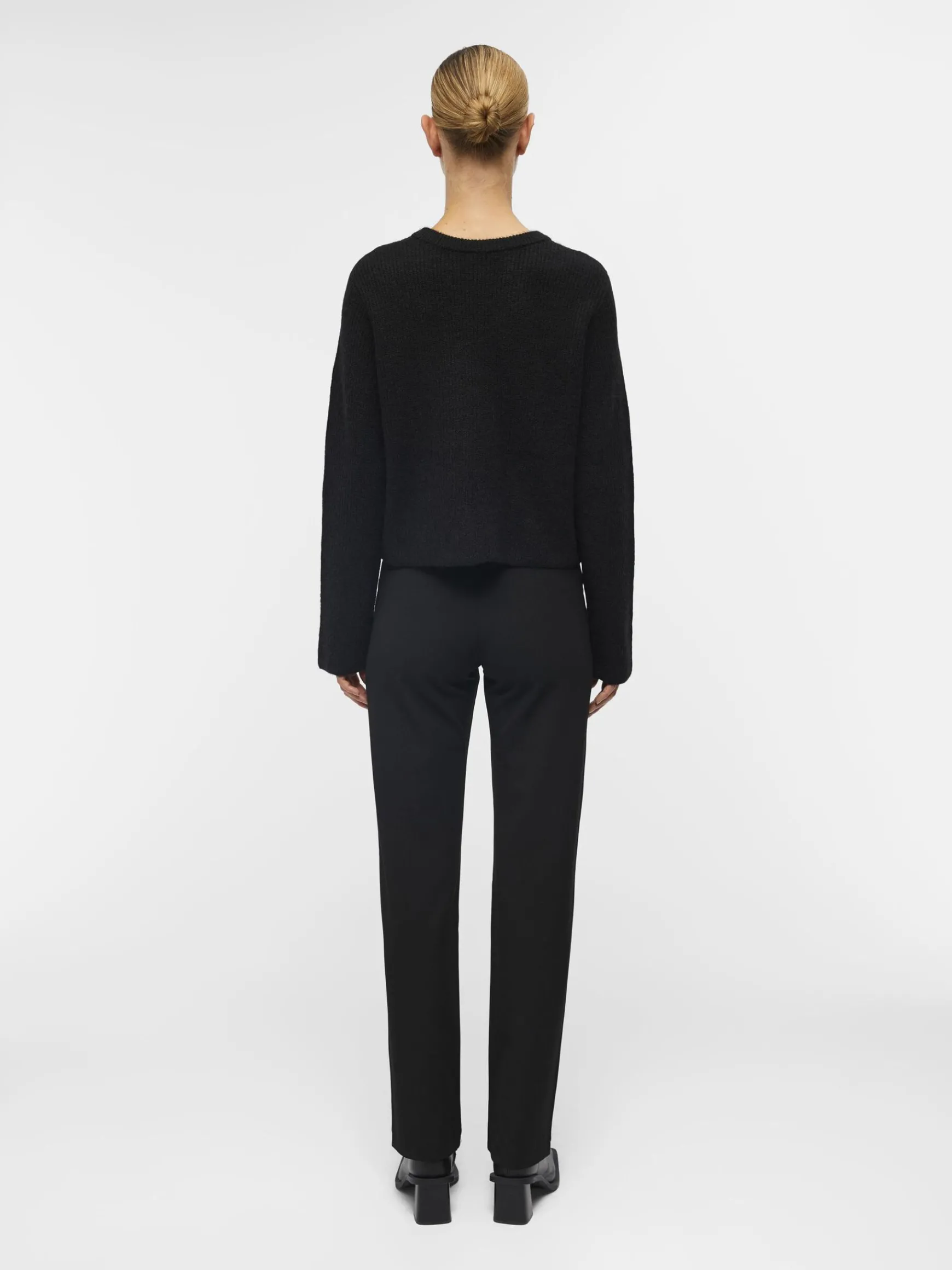 OBJECT Cardigans*CROPPAD ULLBLANDNING KOFTA Black