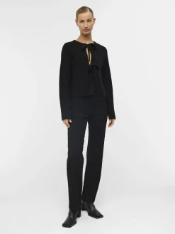OBJECT Cardigans*CROPPAD ULLBLANDNING KOFTA Black