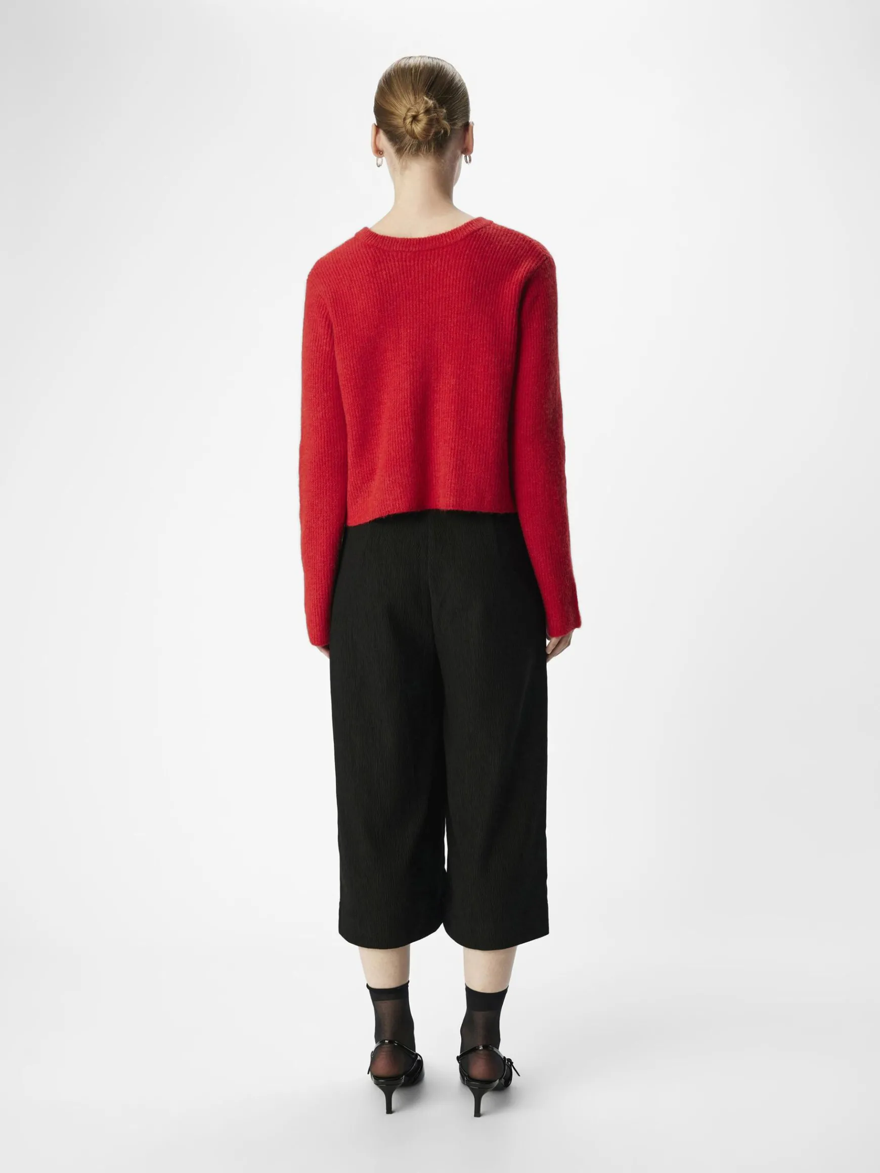 OBJECT Cardigans*CROPPAD ULLBLANDNING KOFTA Flame Scarlet