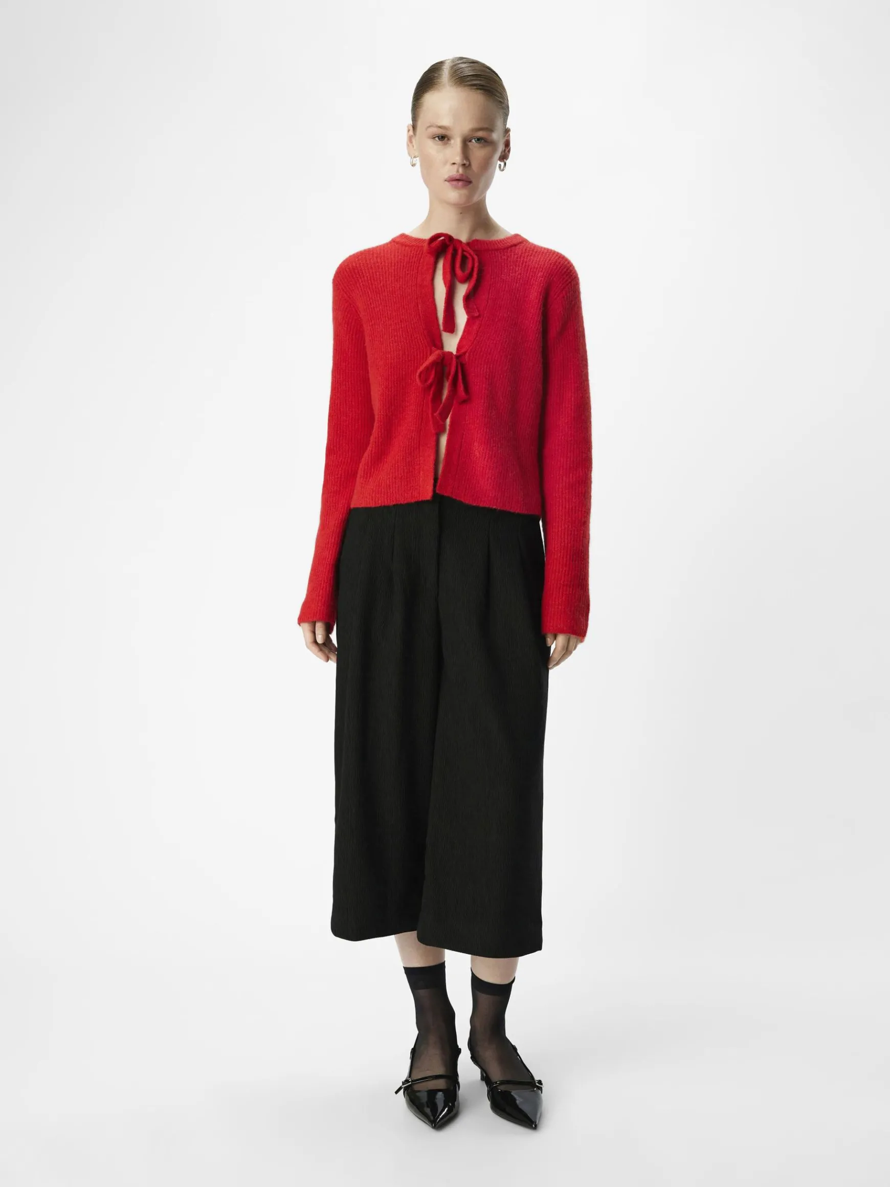 OBJECT Cardigans*CROPPAD ULLBLANDNING KOFTA Flame Scarlet