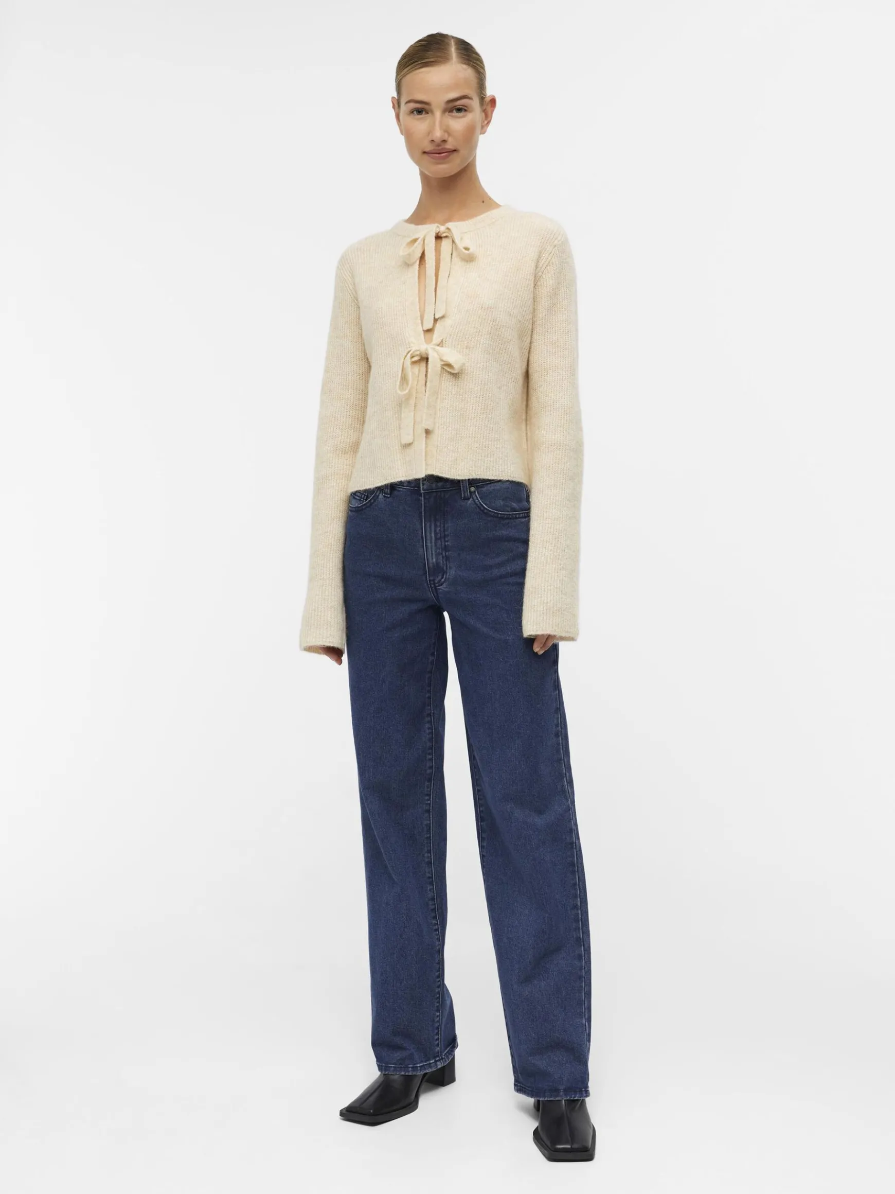 OBJECT Cardigans*CROPPAD ULLBLANDNING KOFTA Sandshell