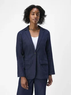 OBJECT Kavajer*DENIM KAVAJ Dark Blue Denim