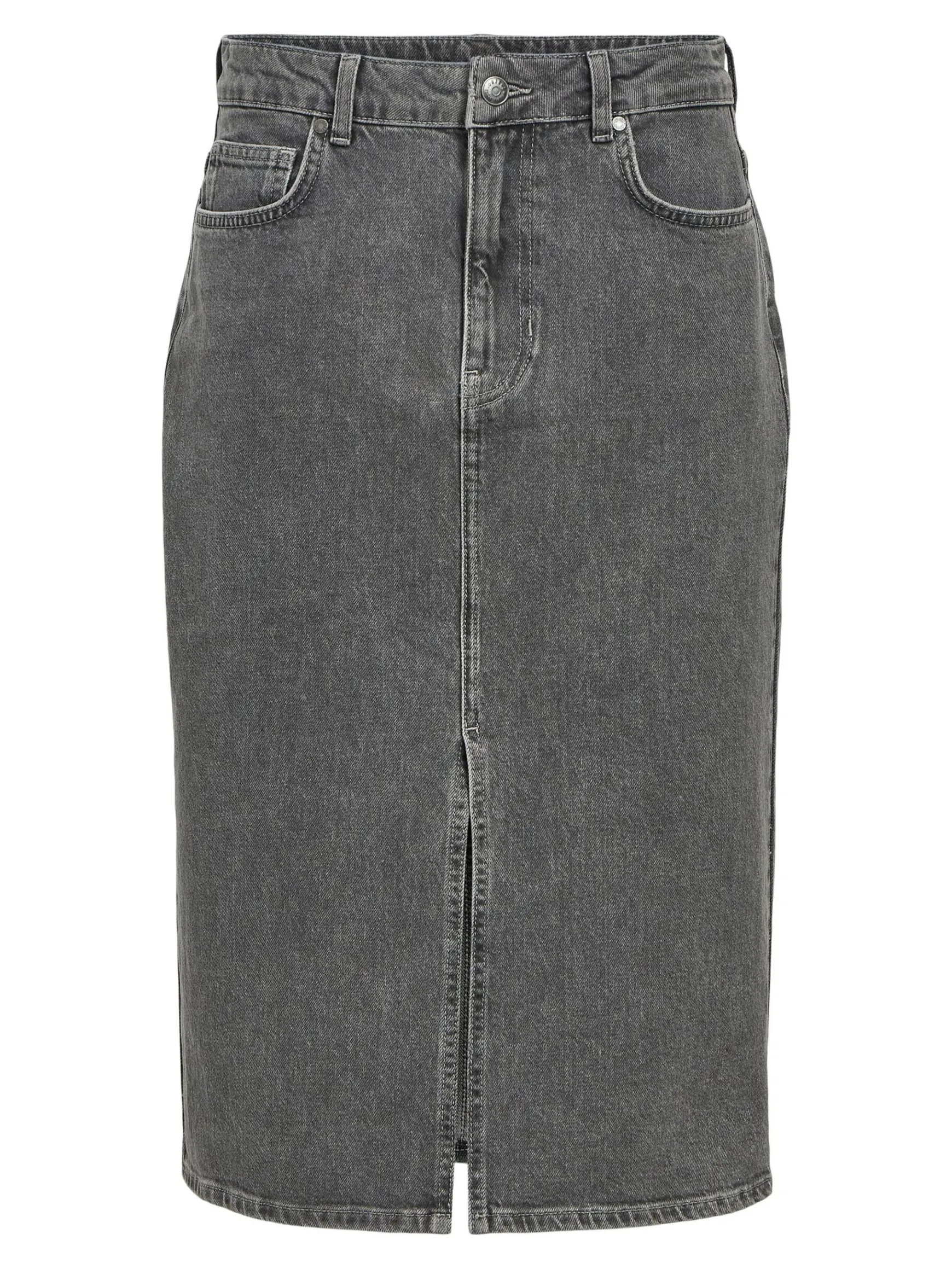 OBJECT Kjolar*DENIM MIDIKJOL Grey Denim