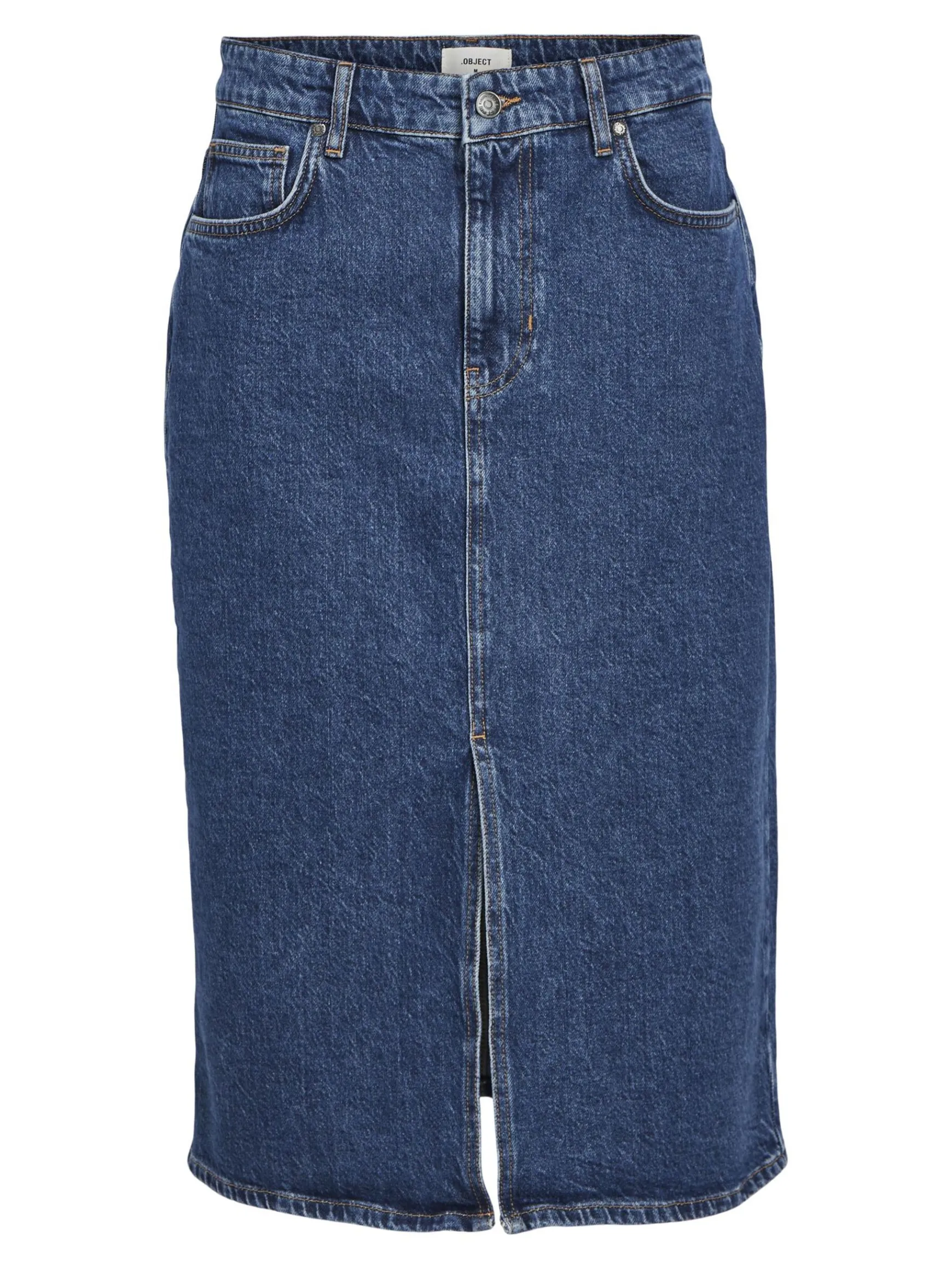 OBJECT Kjolar*DENIM MIDIKJOL Medium Blue Denim