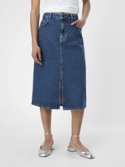 OBJECT Kjolar*DENIM MIDIKJOL Medium Blue Denim