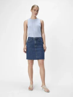OBJECT Kjolar*DENIM MINIKJOL Medium Blue Denim