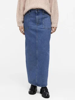 OBJECT Kjolar*DENIM PENNKJOL Medium Blue Denim