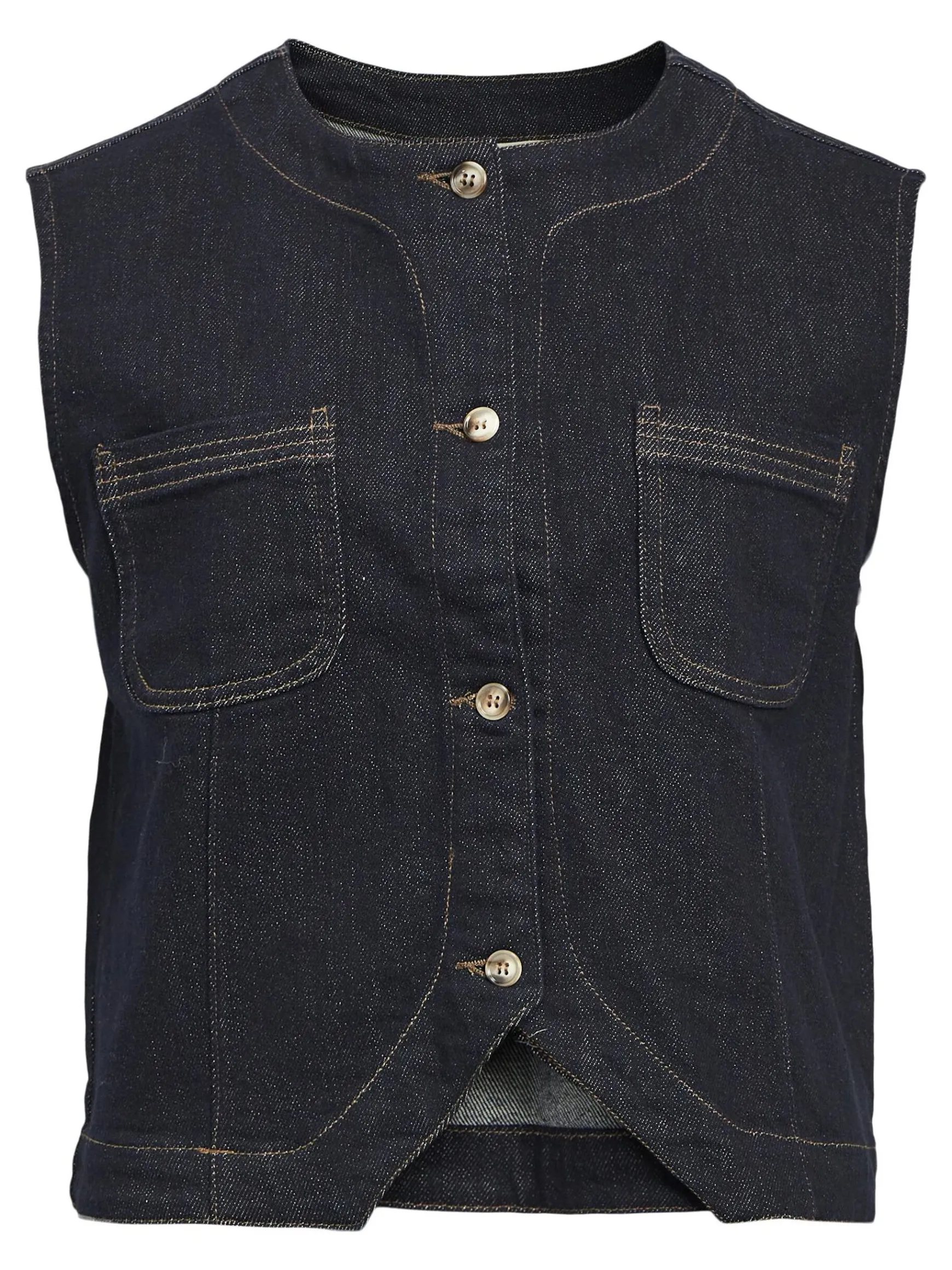 OBJECT Toppar|Ytterkläder*DENIM VÄST Dark Blue Denim