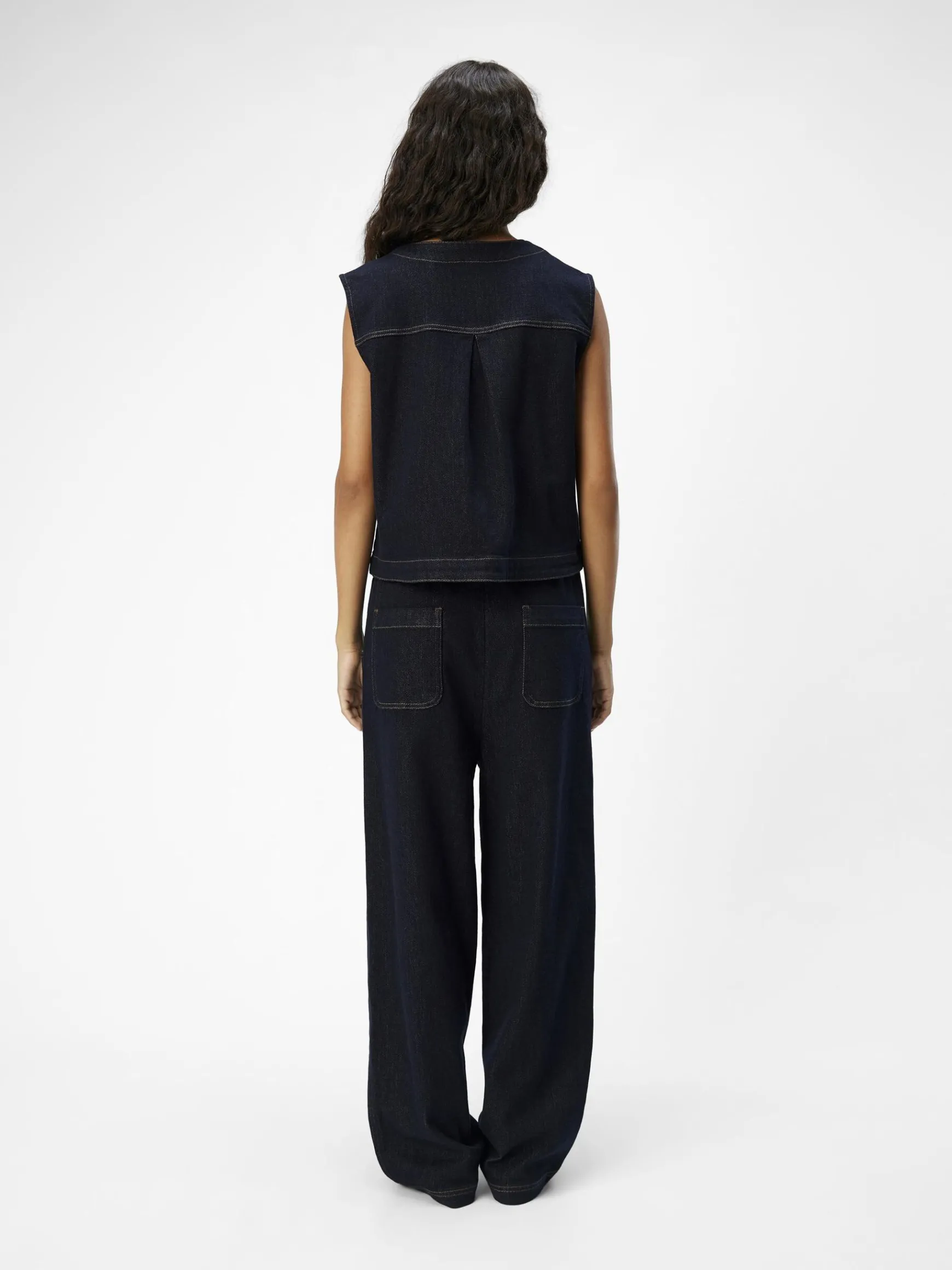 OBJECT Toppar|Ytterkläder*DENIM VÄST Dark Blue Denim