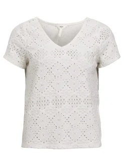 OBJECT Toppar*DETALJERAD V-RINGAD BLUS Cloud Dancer