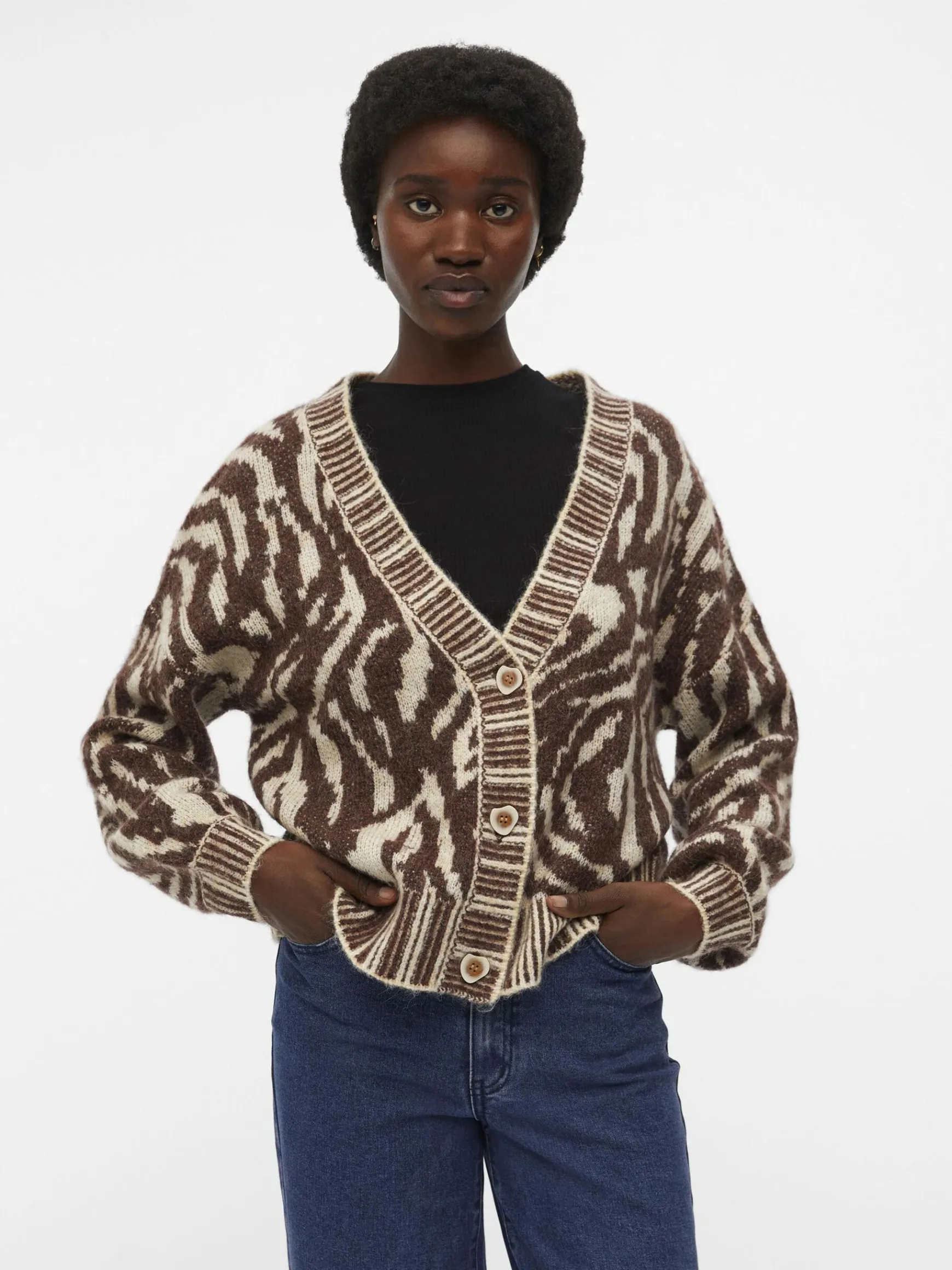 OBJECT Cardigans*DJURMÖNSTER KOFTA Bitter Chocolate