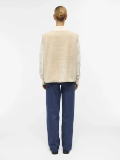 OBJECT Ytterkläder*FLEECE VÄST Sandshell