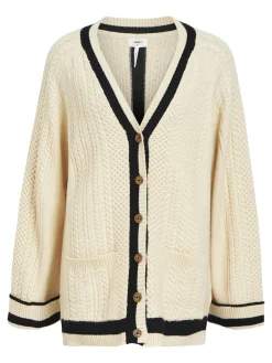 OBJECT Cardigans*FLÄTSTICKAD KOFTA Sandshell