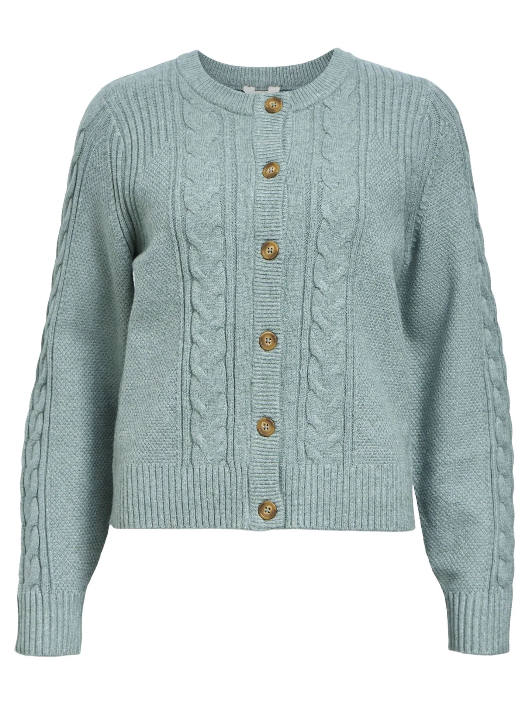 OBJECT Cardigans*FLÄTSTICKAD KOFTA Dark Forest