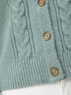 OBJECT Cardigans*FLÄTSTICKAD KOFTA Dark Forest