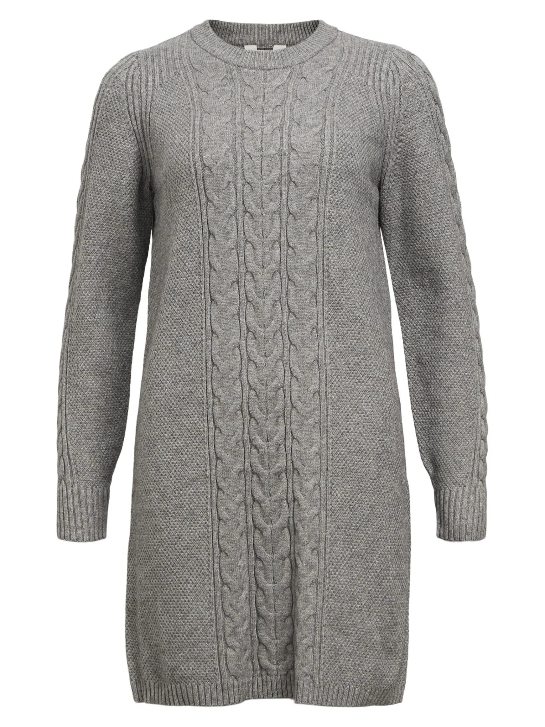 OBJECT Klänningar*FLÄTSTICKAD KORT KLÄNNING Medium Grey Melange