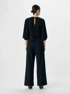OBJECT Toppar*GLITTRIG TOPP MED PUFFÄRMAR Black