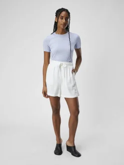 OBJECT Basic*HÖG MIDJA SHORTS Cloud Dancer