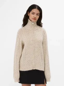 OBJECT Cardigans*HÖGHALSAD STICKAD KOFTA Sandshell