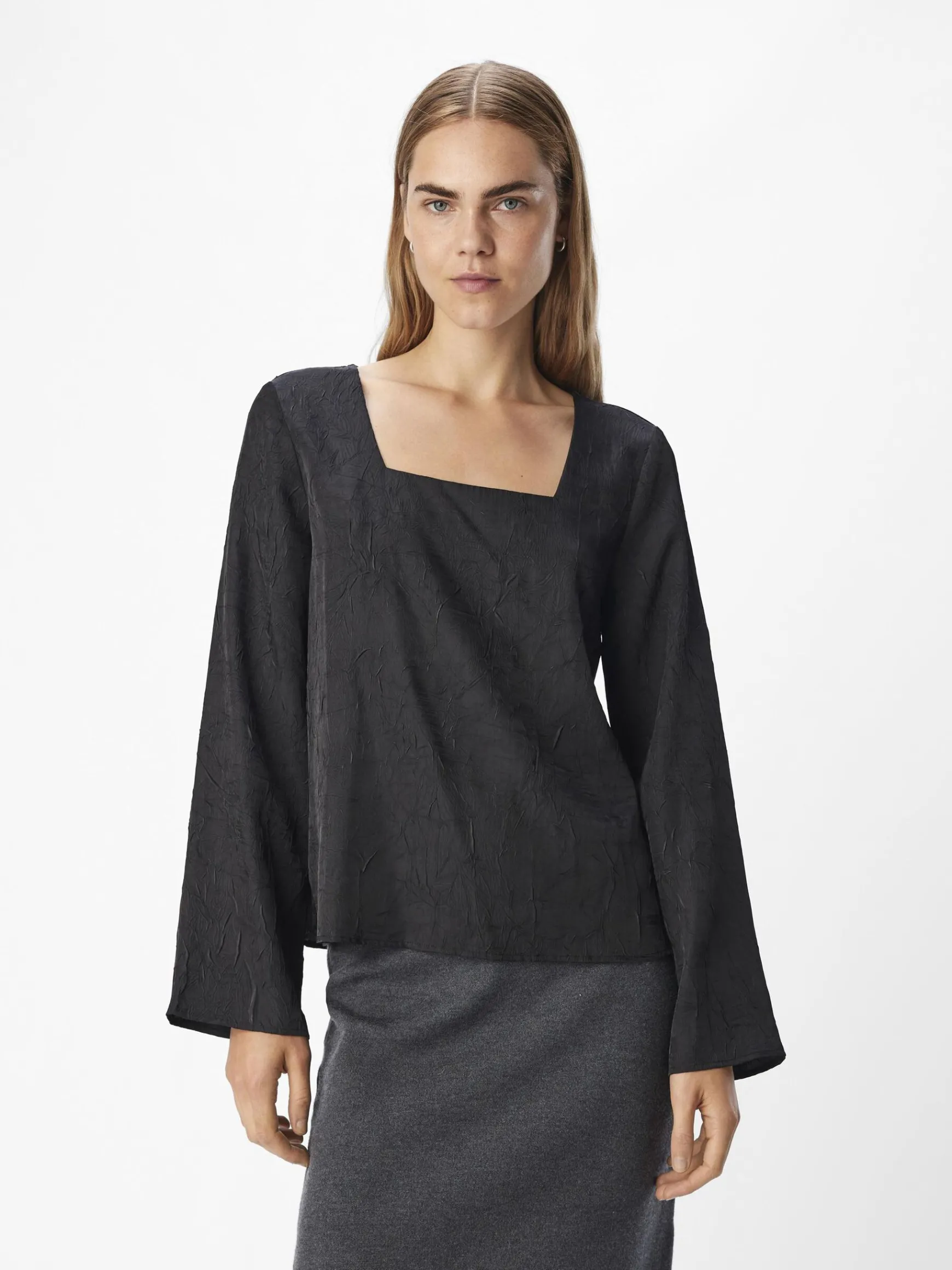 OBJECT Toppar|Skjortor*JACQUARD TOPP Black