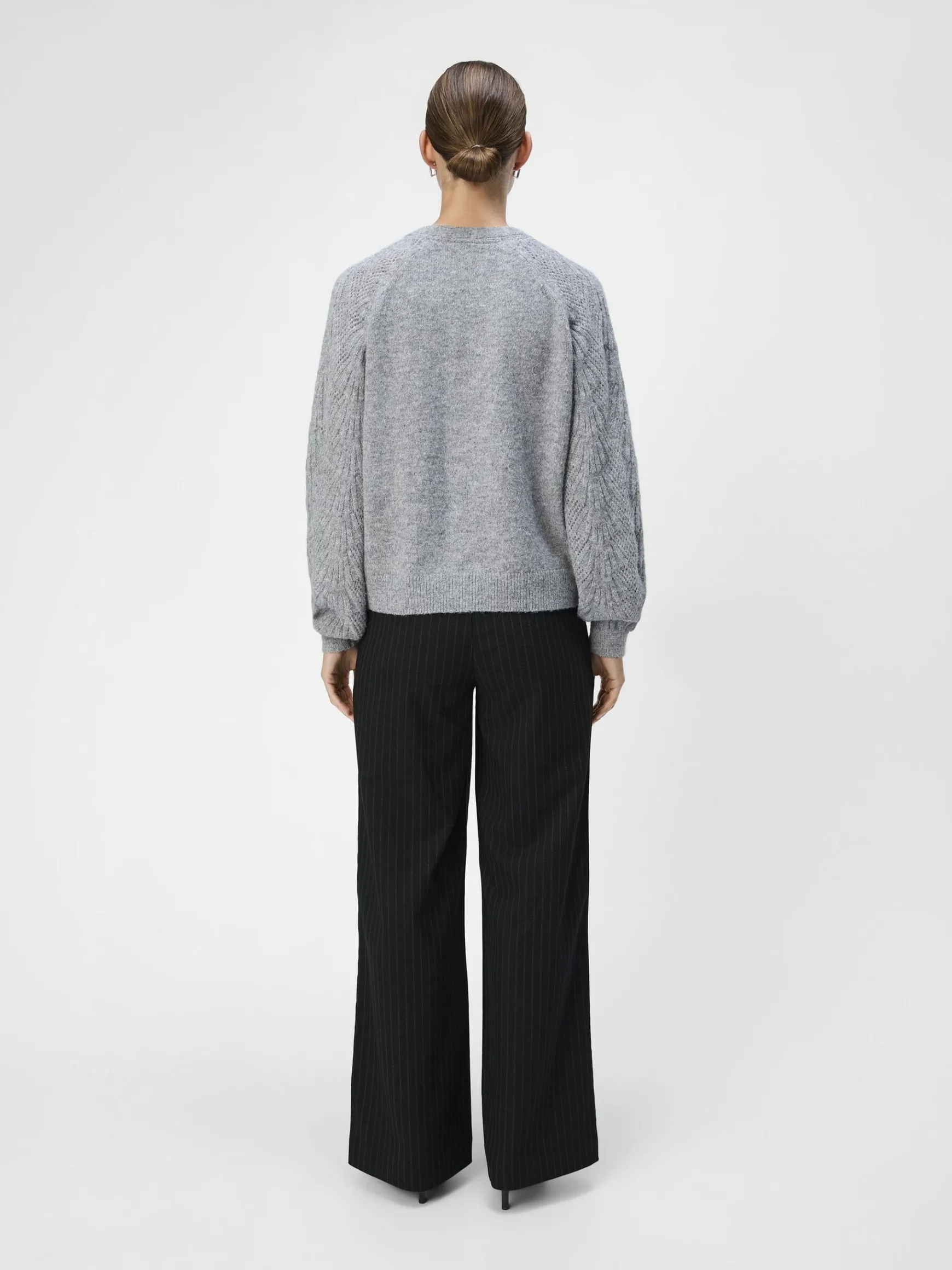 OBJECT Cardigans*KNYTNING FRAM KOFTA Medium Grey Melange