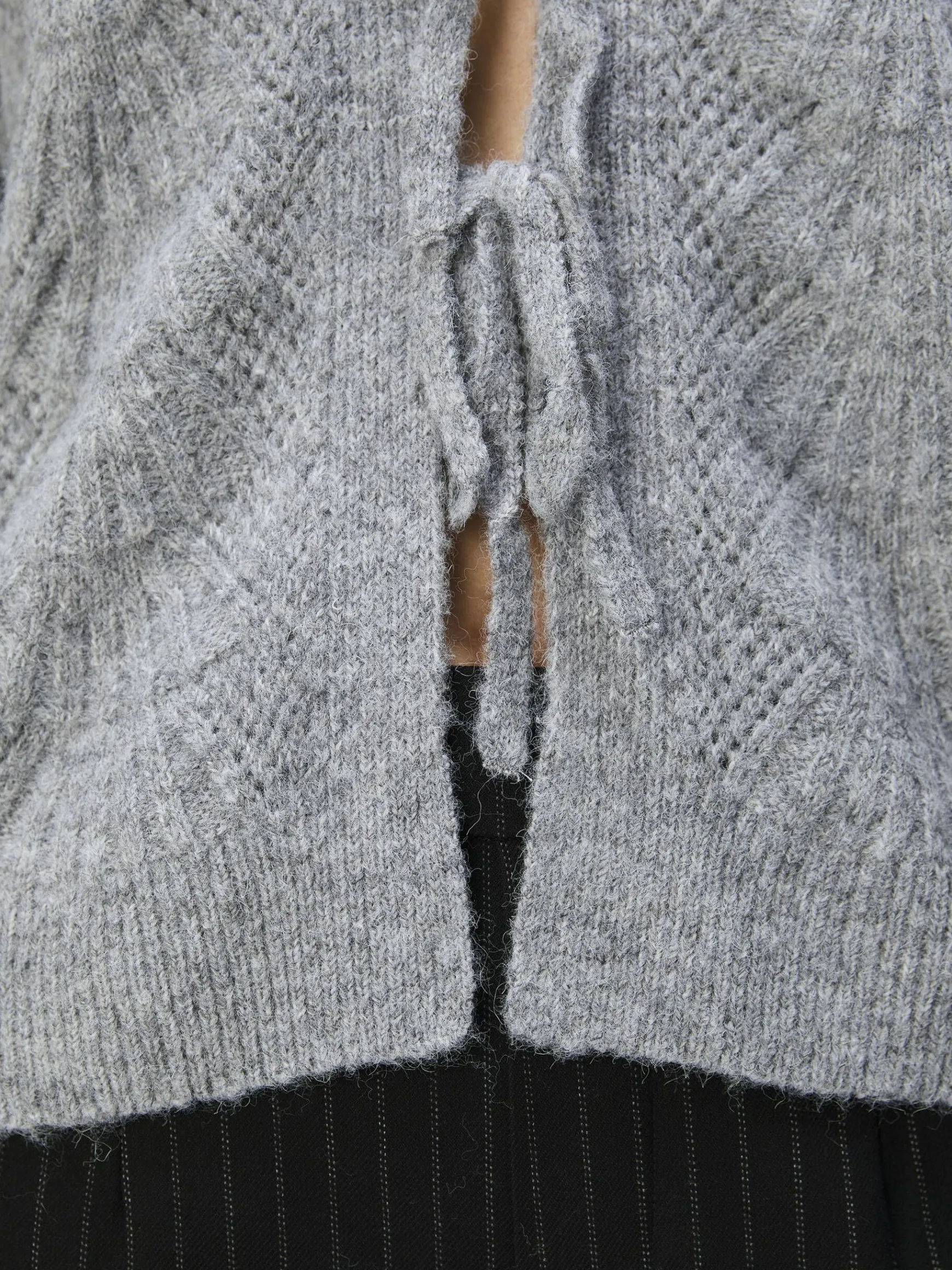 OBJECT Cardigans*KNYTNING FRAM KOFTA Medium Grey Melange