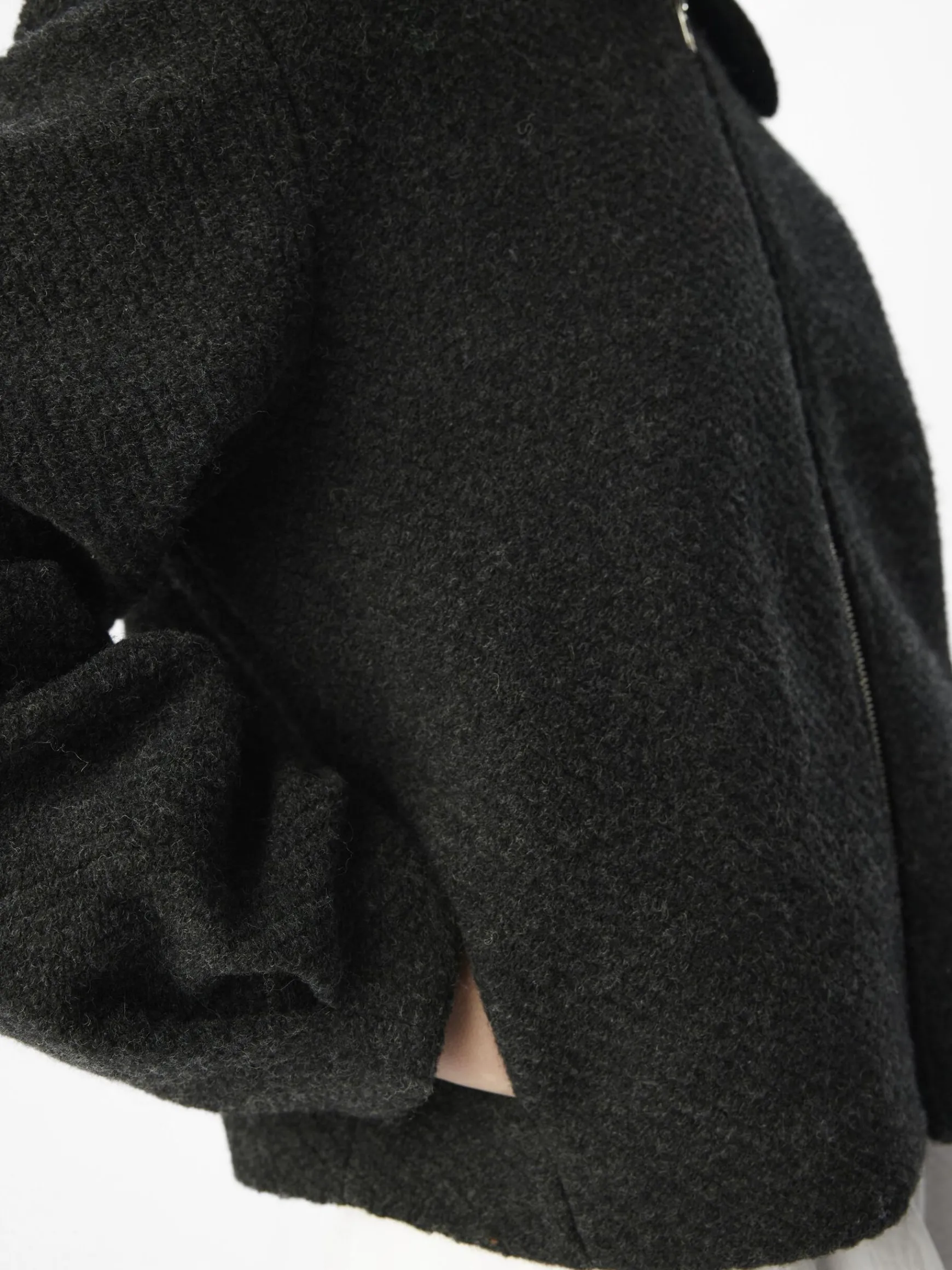 OBJECT Ytterkläder*KORT JACKA Dark Grey Melange