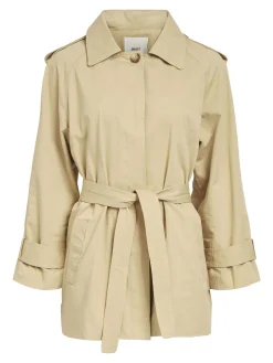 OBJECT Ytterkläder*KORT TRENCHCOAT Humus