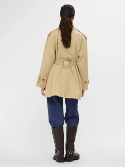 OBJECT Ytterkläder*KORT TRENCHCOAT Humus
