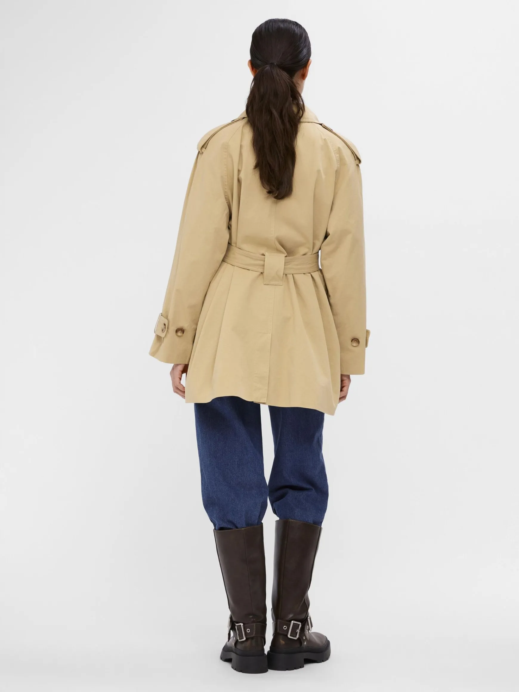 OBJECT Ytterkläder*KORT TRENCHCOAT Humus