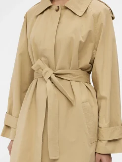 OBJECT Ytterkläder*KORT TRENCHCOAT Humus
