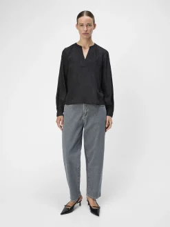 OBJECT Skjortor|Toppar*KRINKLAD BLUS Black