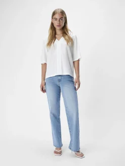OBJECT Toppar*KRINKLAD BLUS Cloud Dancer